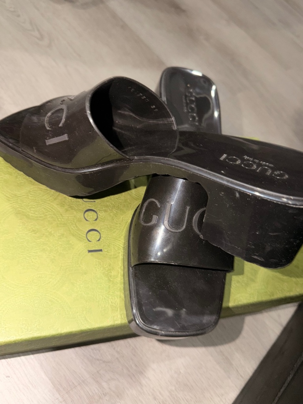 Gucci logo sandals